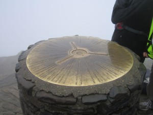 The tip-top of the mountain.  Highest point in England & Wales.